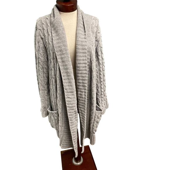 Sleep Sense Gray Chenille Cardigan Stay Cozy Size Small Medium - Picture 1 of 4